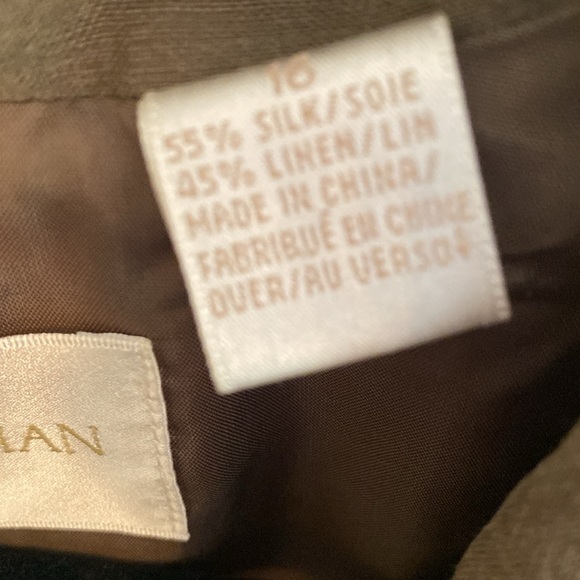 Dana Buchanan women’s 16 Olive button down silk jacket - Picture 3 of 5